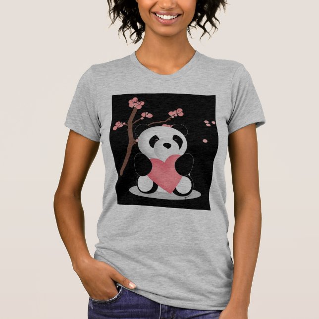 Camiseta Panda de la flor de cerezo (Anverso)