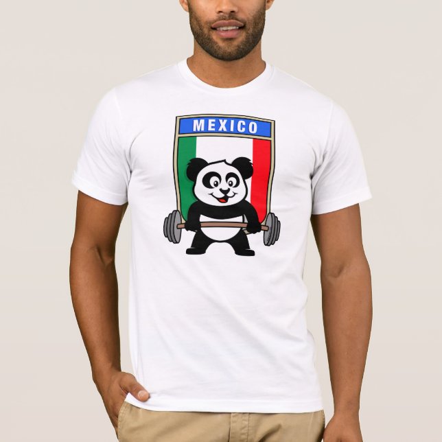 Camiseta Panda de levantamiento de pesas de México (Anverso)