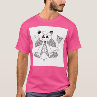 Camiseta panda de origami 2