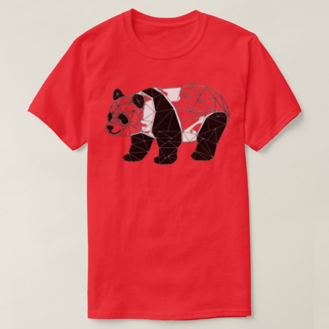 Camiseta panda de origami 9 (Diseño del anverso)