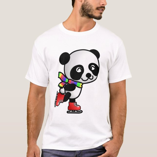 Camiseta Panda de patinaje (Anverso)