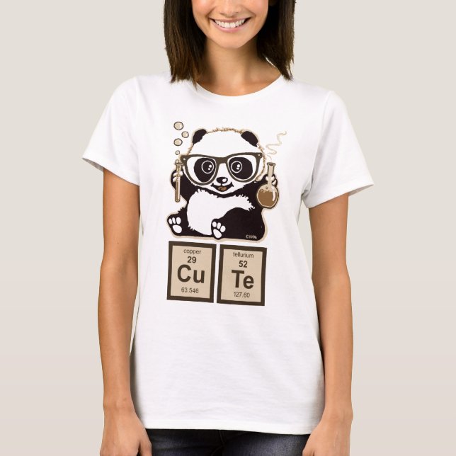 Camiseta Panda de química descubierta lindo (Anverso)