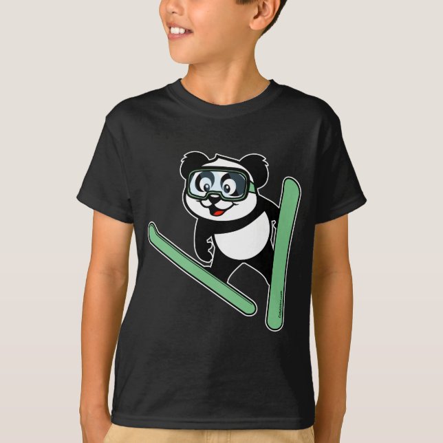 Camiseta Panda de salto de esquí (Anverso)