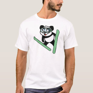 Camiseta Panda de salto de esquí