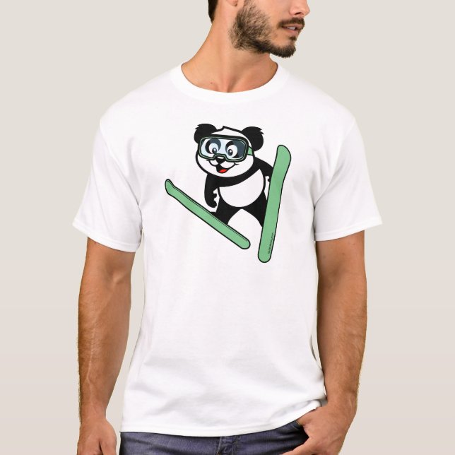 Camiseta Panda de salto de esquí (Anverso)