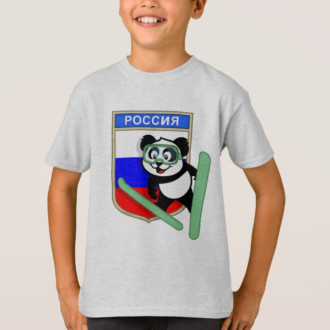 Camiseta Panda de salto de esquí de Rusia (Anverso)
