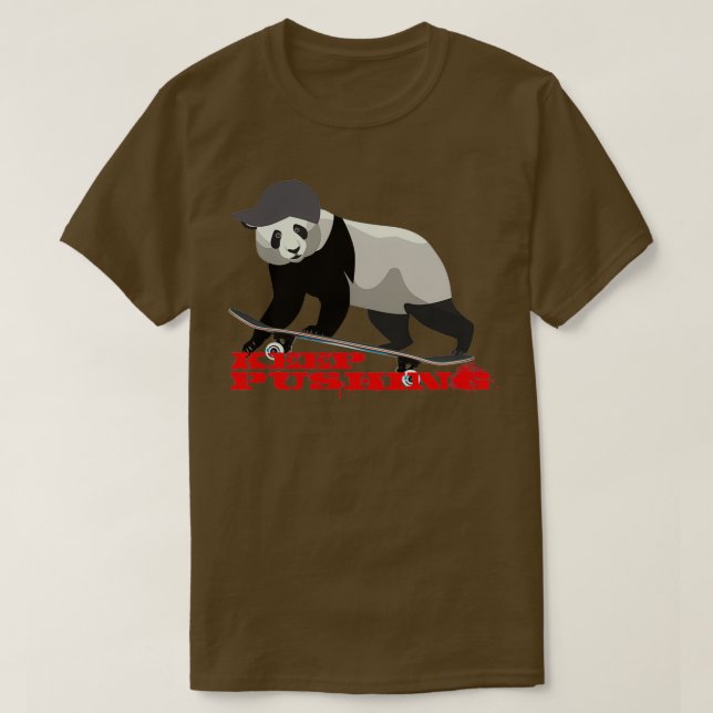 Camiseta Panda de Skateboarding (Diseño del anverso)