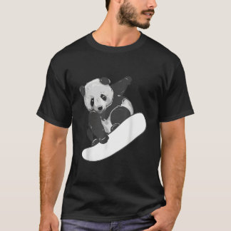 Camiseta Panda de Snowboarding Snowboarding