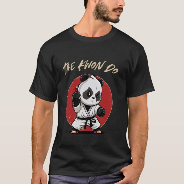 Camiseta Panda de Taekwondo coreano - Marcial coreano diver (Anverso)