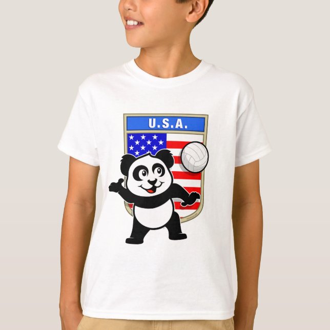 Camiseta Panda de voleibol de EE.UU. (Anverso)