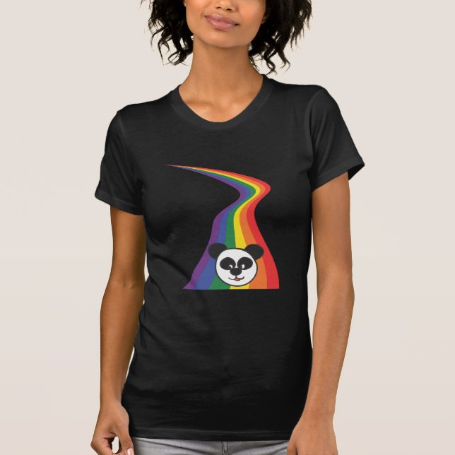 Camiseta Panda del arco iris (Anverso)