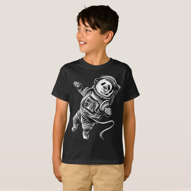 Camiseta Panda del astronauta en el oso de panda del (Anverso completo)