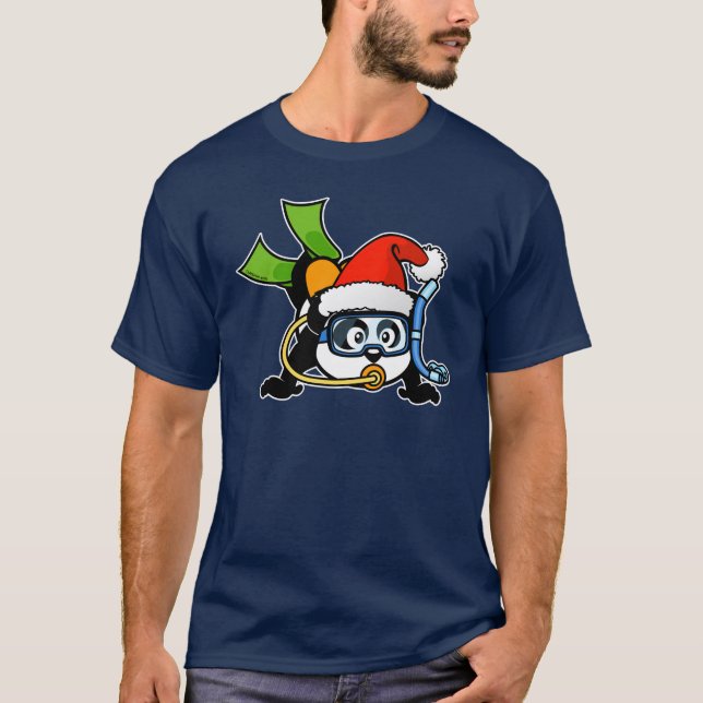 Camiseta Panda del equipo de submarinismo de Santa (Anverso)