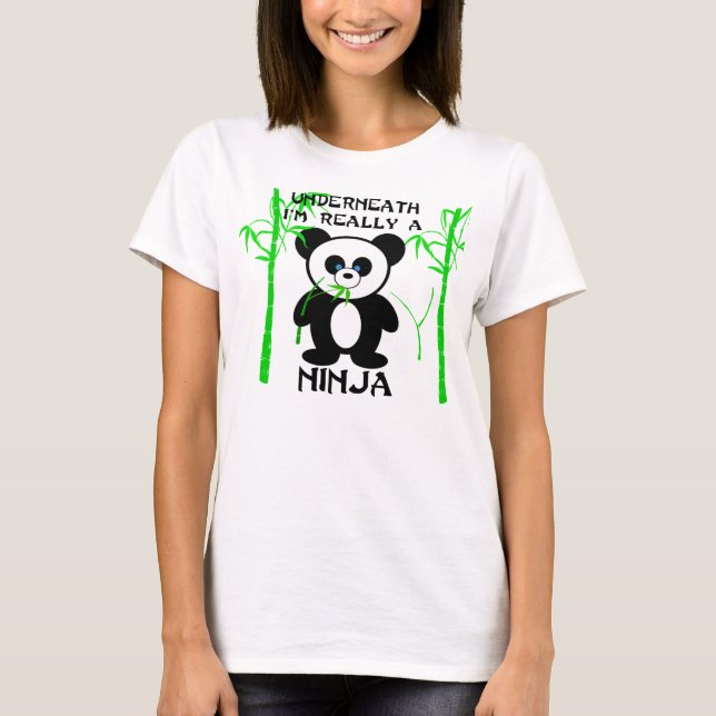 Camiseta panda del ninja (Anverso)