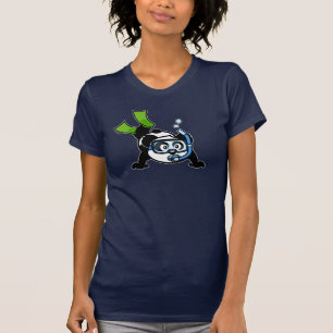 Camiseta Panda del tubo respirador (camisetas oscuro)