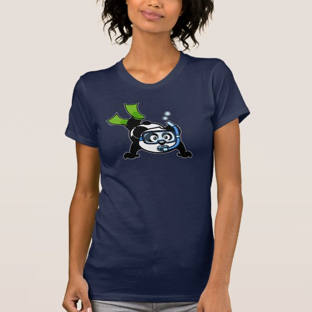 Camiseta Panda del tubo respirador (camisetas oscuro) (Anverso)
