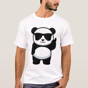 Camiseta Panda despreocupado con actitud descarada