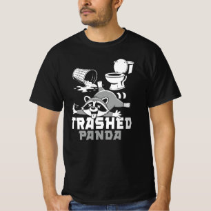 Camiseta Panda Destrozado Humor Divertido Estilo Mapache