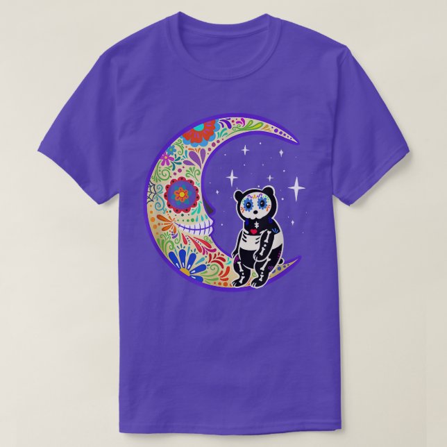 Camiseta Panda Dia de Los Muertos Skeleton Sugar Skull T-Sh (Diseño del anverso)