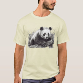 CAMISETA PANDA DIBUJADO A MANO