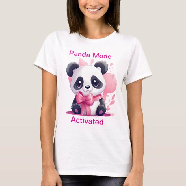 Camiseta Panda divertida para mujeres - Modo Panda (Anverso)
