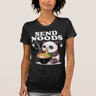 Camiseta Panda Divertido Comiendo Ramen Juego Lindo