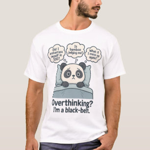 Camiseta Panda Divertido de Ansiedad de Dibujos Animados co