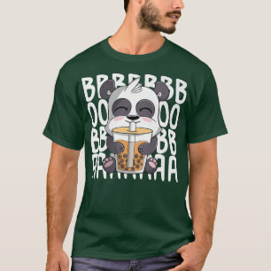 Camiseta panda divertido lindo Kawaii Anime Panda Beber Bob