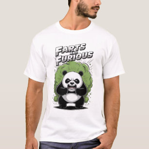 Camiseta Panda divertido que tiene dificultades para hacer