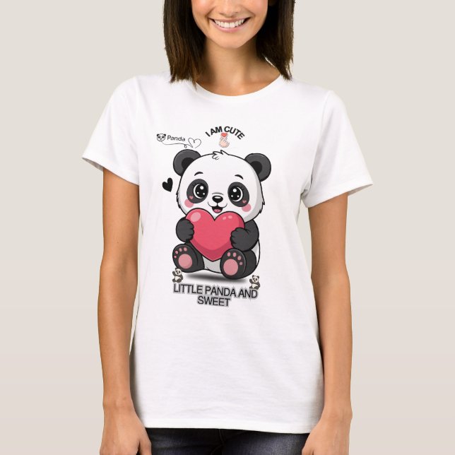 Camiseta PANDA Divertido y Lindo  (Anverso)
