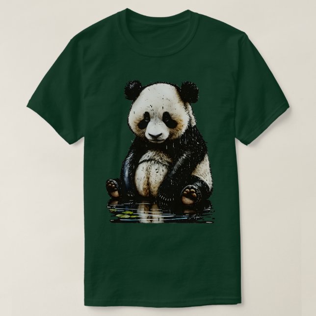 Camiseta Panda dulce lindo (Diseño del anverso)