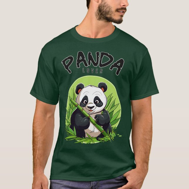 Camiseta Panda eating bamboo (Anverso)