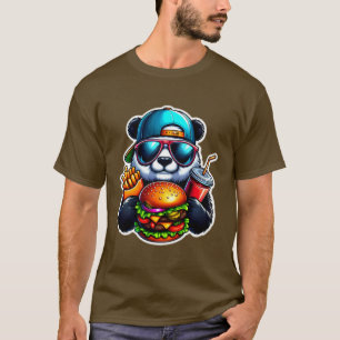 CAMISETA PANDA EATING CHEESEBURGER 4