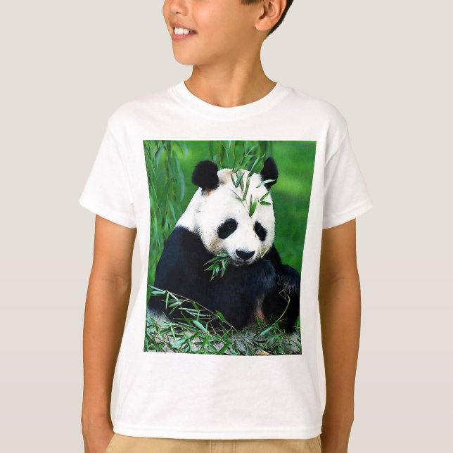 Camiseta Panda Eating Leaves (Anverso)