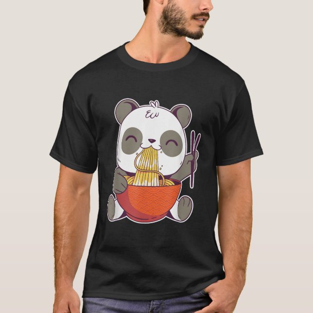 Camiseta Panda Eating Ra Anime (Anverso)