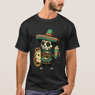 Camiseta Panda Eating Tacos Mexicano Panda Bear Taco