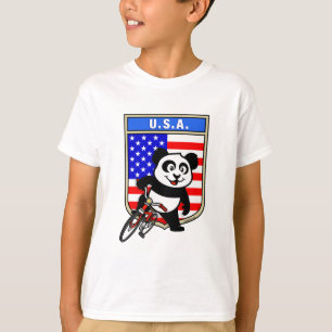 Camiseta Panda en bicicleta de Estados Unidos