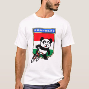 Camiseta Panda en bicicleta de Hungría