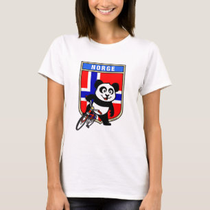 Camiseta Panda en bicicleta de Noruega