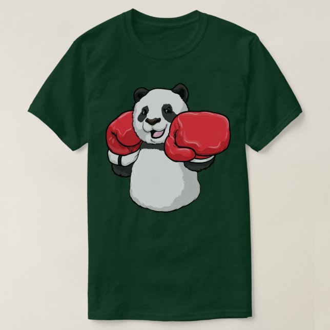 Camiseta Panda en boxeo con guantes de boxeo (Diseño del anverso)