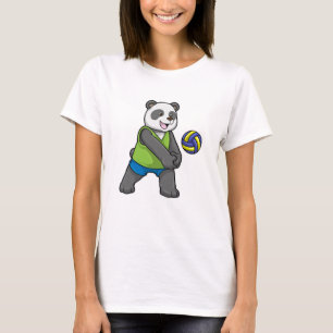 Camiseta Panda en Deportes con Voleibol