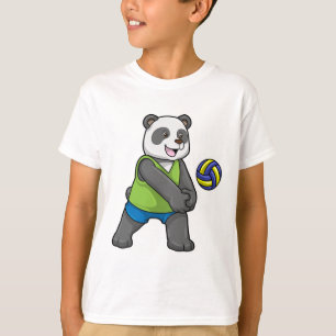 Camiseta Panda en Deportes con Voleibol