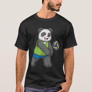 Camiseta Panda en Deportes con Voleibol
