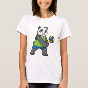 Camiseta Panda en Deportes con Voleibol