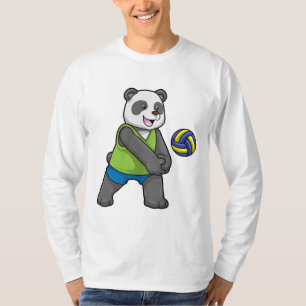Camiseta Panda en Deportes con Voleibol