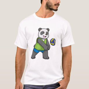 Camiseta Panda en Deportes con Voleibol