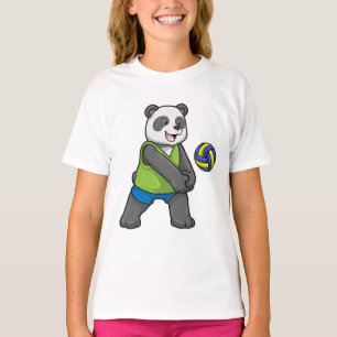 Camiseta Panda en Deportes con Voleibol