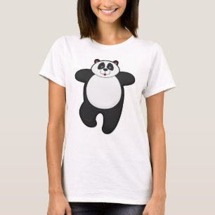 Camiseta Panda en ejercicio de Stretching de Yoga