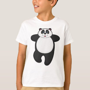 Camiseta Panda en ejercicio de Stretching de Yoga