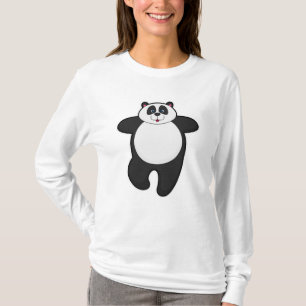 Camiseta Panda en ejercicio de Stretching de Yoga